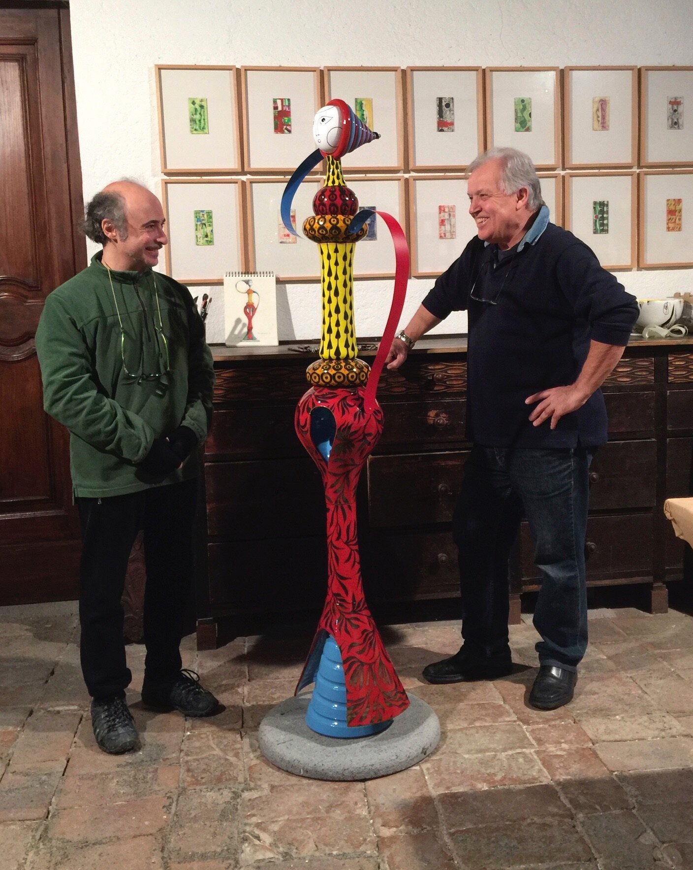  An enduring collaboration and friendship. With Marino Moretti in his Viceno castle studio 
