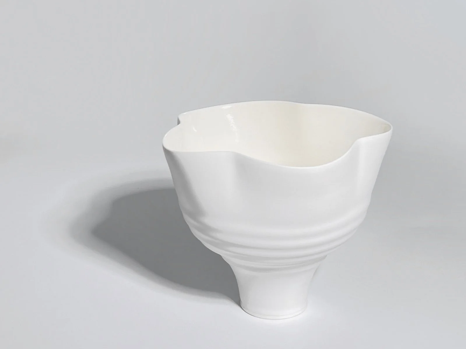 Victor Greenaway ceramics scalloped porcelain bowl
