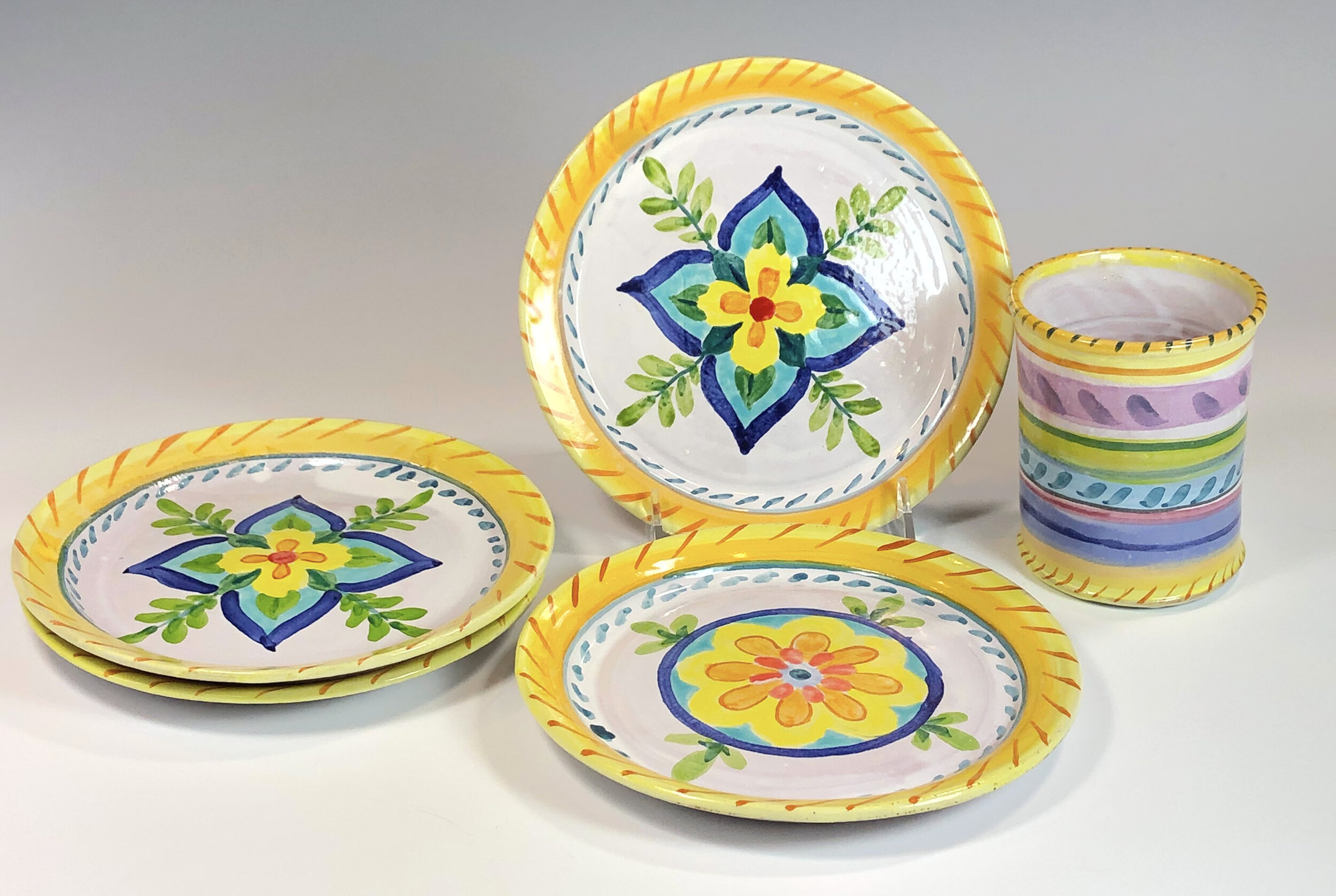 Yellow Plates with tiles collection with Cup.jpg