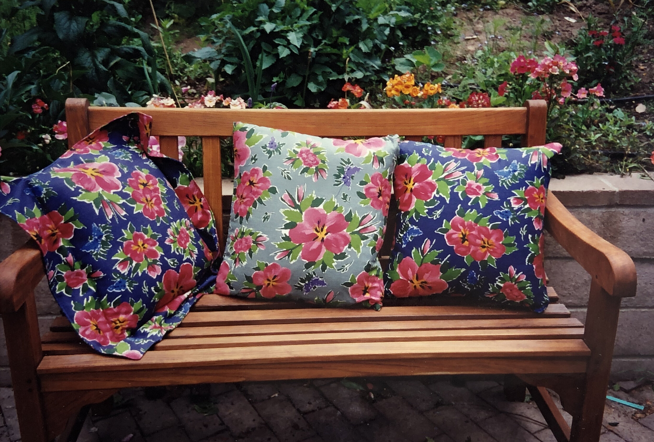 Hibiscus Pillows on Bench.jpg