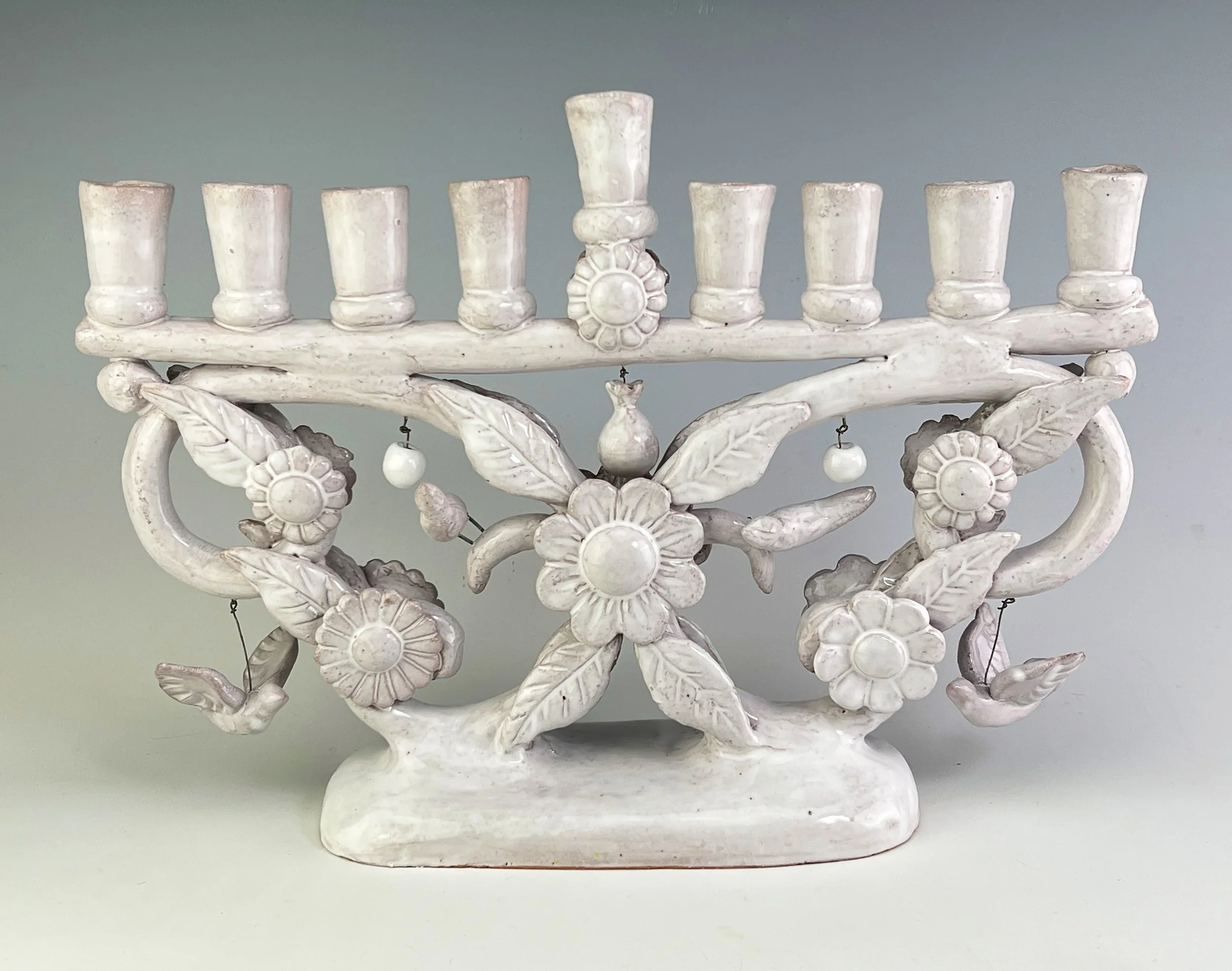 Hand made ceramic menorah for Hanukkah — Liz