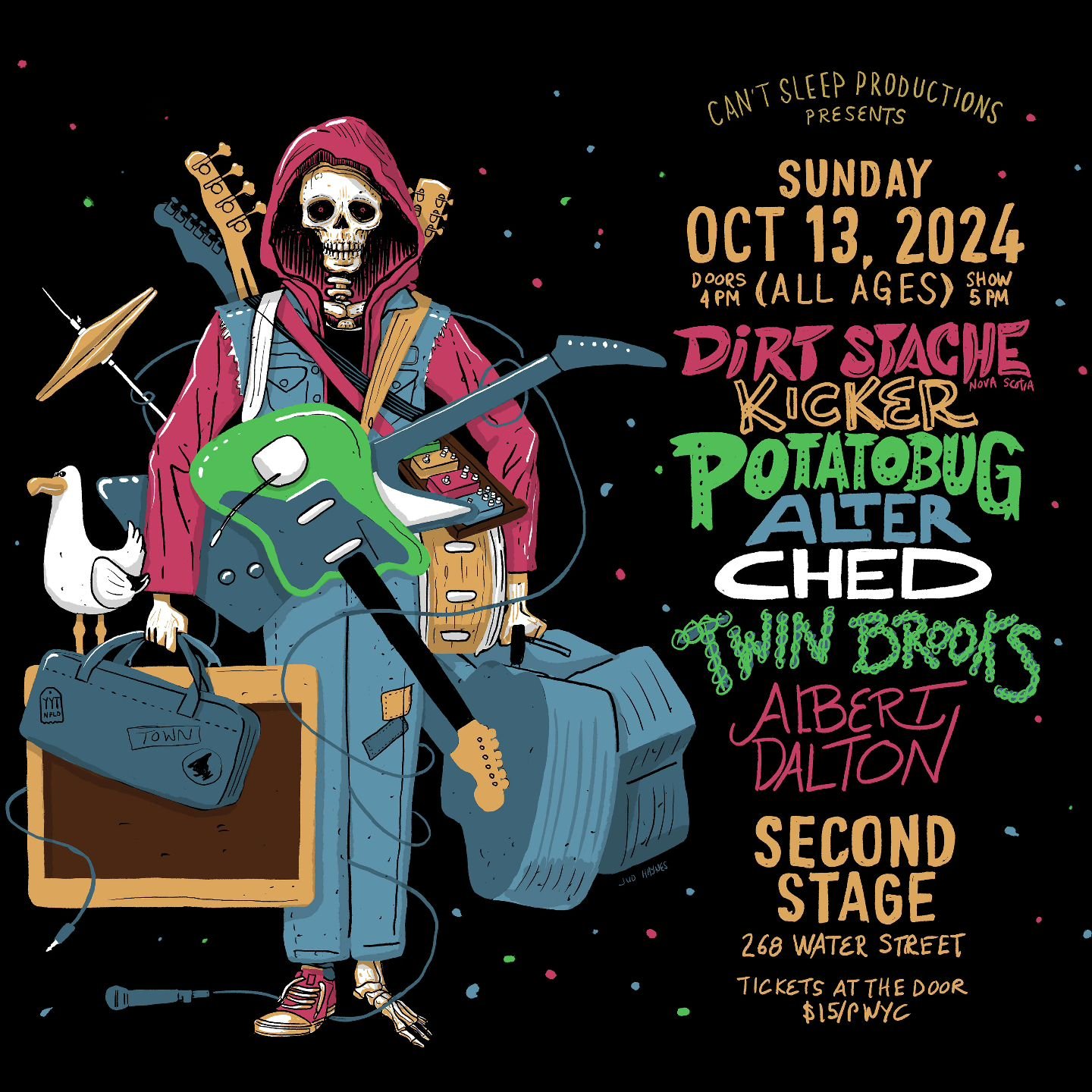 Sun Oct 13th All Ages
Doors @ 4pm - $15/pwyc - Second Stage (formerly elixer lounge)

Art by @mightypops