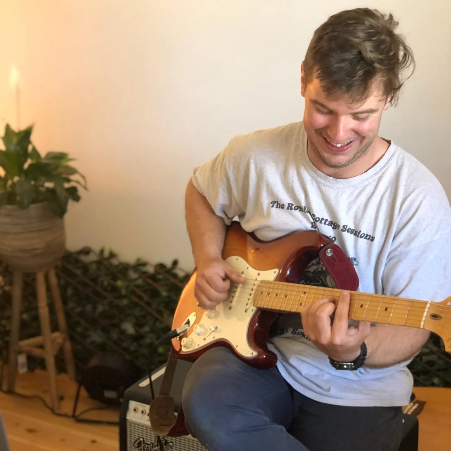 Turning new digs into a live studio to record some tunes with this guy @isaacthomasmusic :)