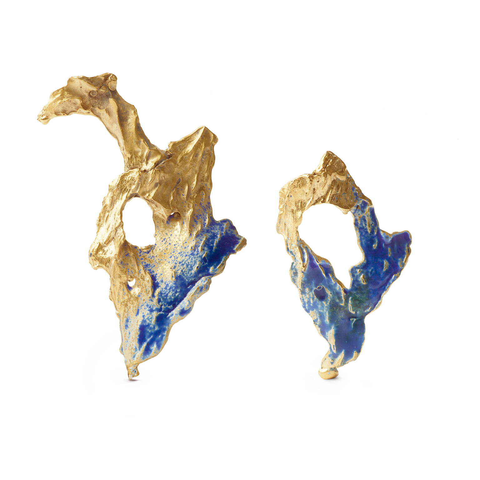 Loveness Lee Céleste Earrings Blue Enamel