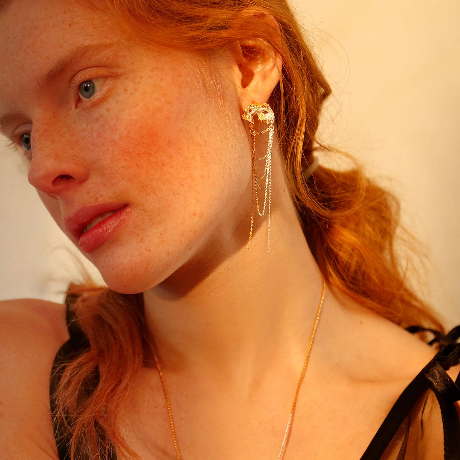 Loveness Lee Orion Earrings Trans-natural collection Model