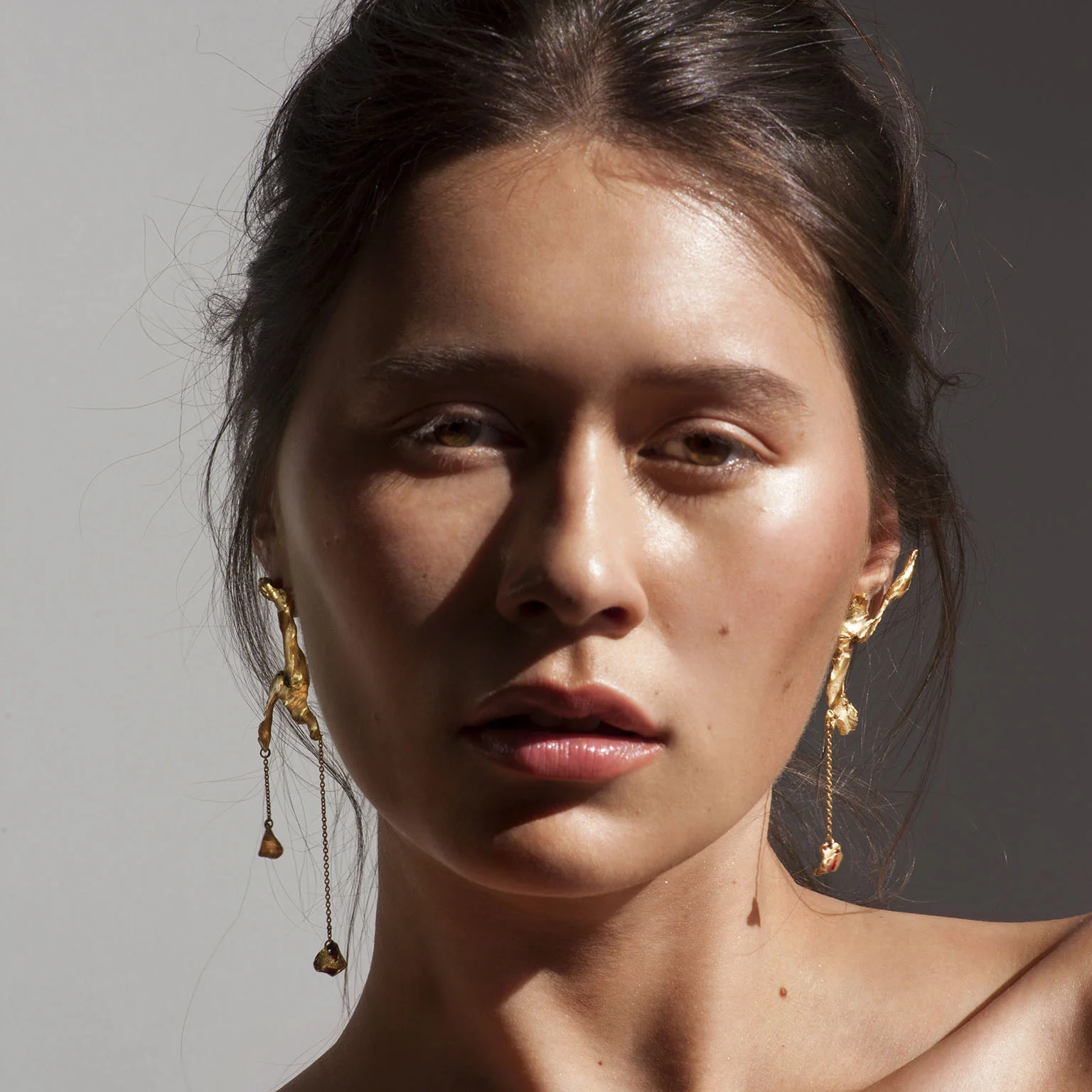 Copy of Loveness Lee Souhait Earrings Gold and Red Enamel PRÉMICE Collection