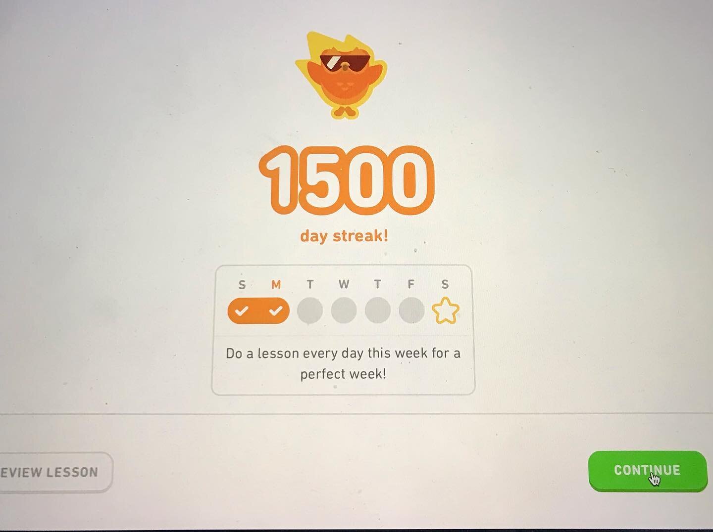 Managed 1500 consecutive days of learning #Spanish (coincided with me birthday. thanks for all the messages. much appreciated). Still can&rsquo;t actually speak Spanish but keeps me mind active and gives me something else to shout and swear about eve