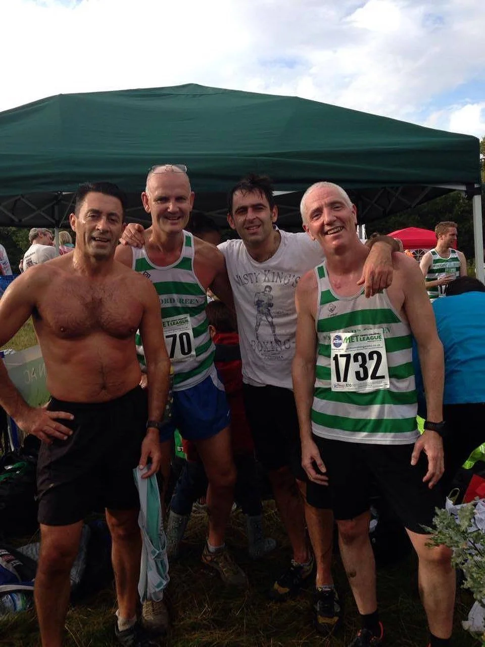 According to Facebook this is a memory from twelve years ago (twelve years! Insane. Where does the time go). What struck when I saw it was that out of the four athletes involved I&rsquo;m the only one who has changed. Ridiculous. Seen Ronnie on TV a 