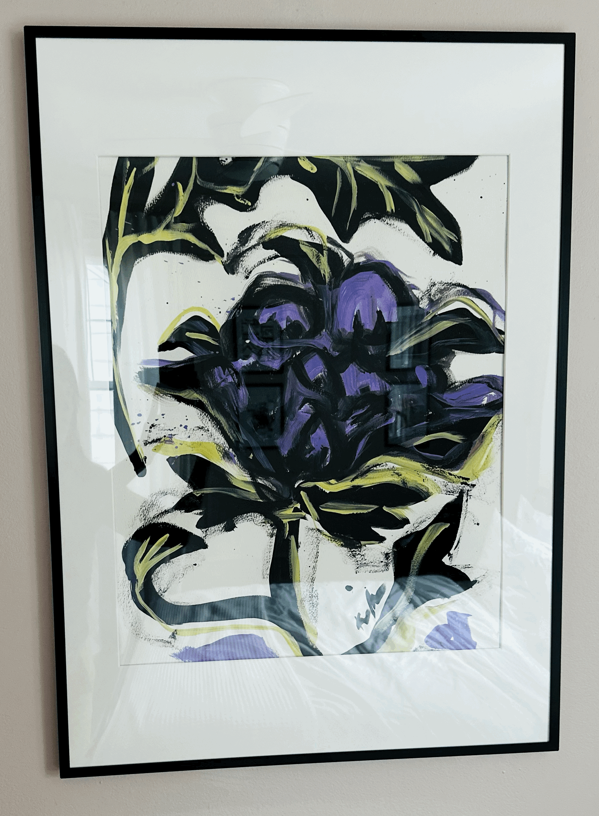 "prickled purple with chartreuse "