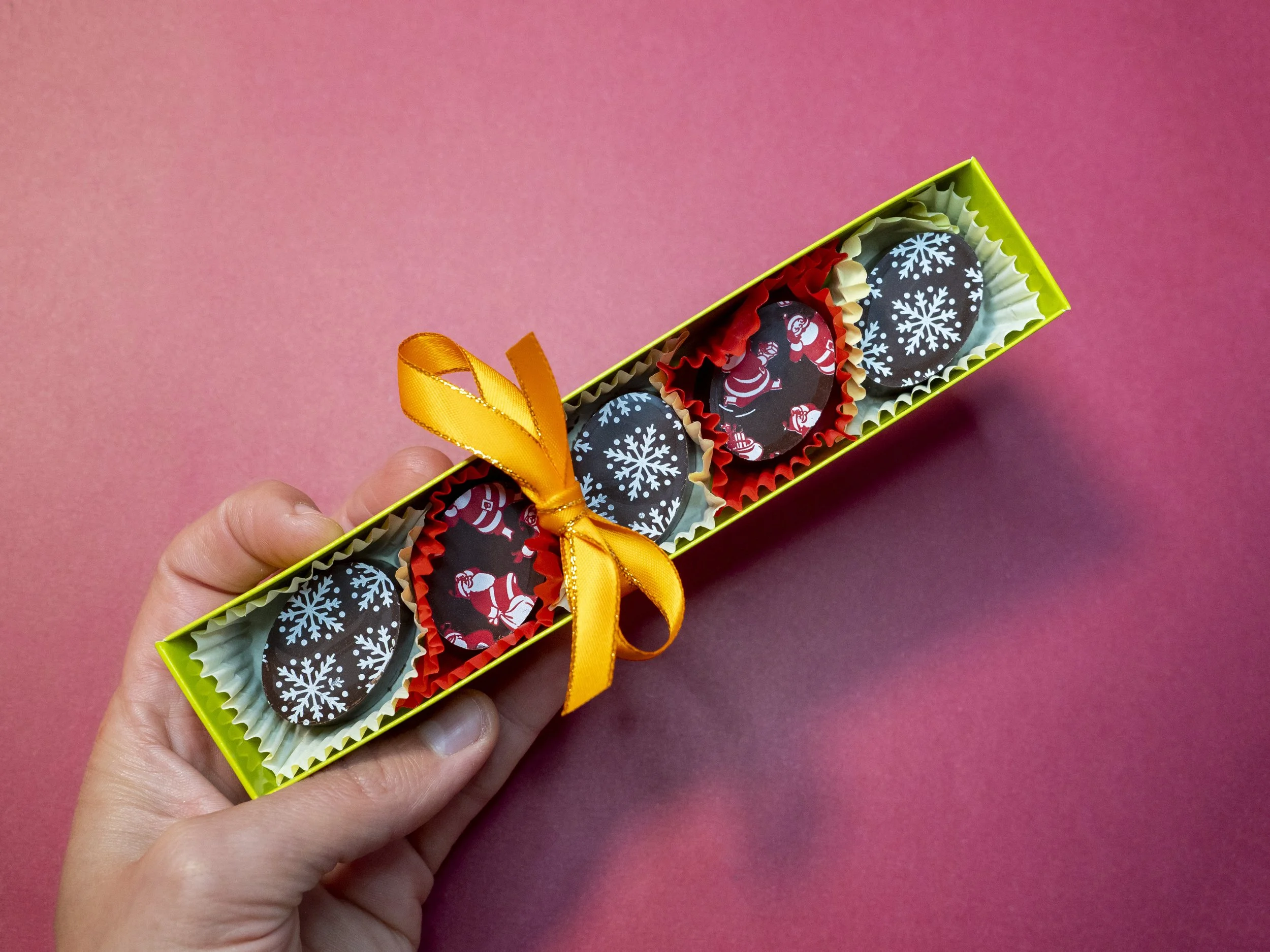 snowflake + santa box - 5 pieces