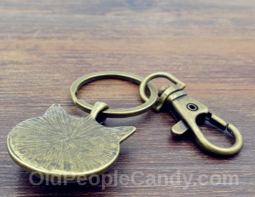 The back of the Black Cat Key Chain