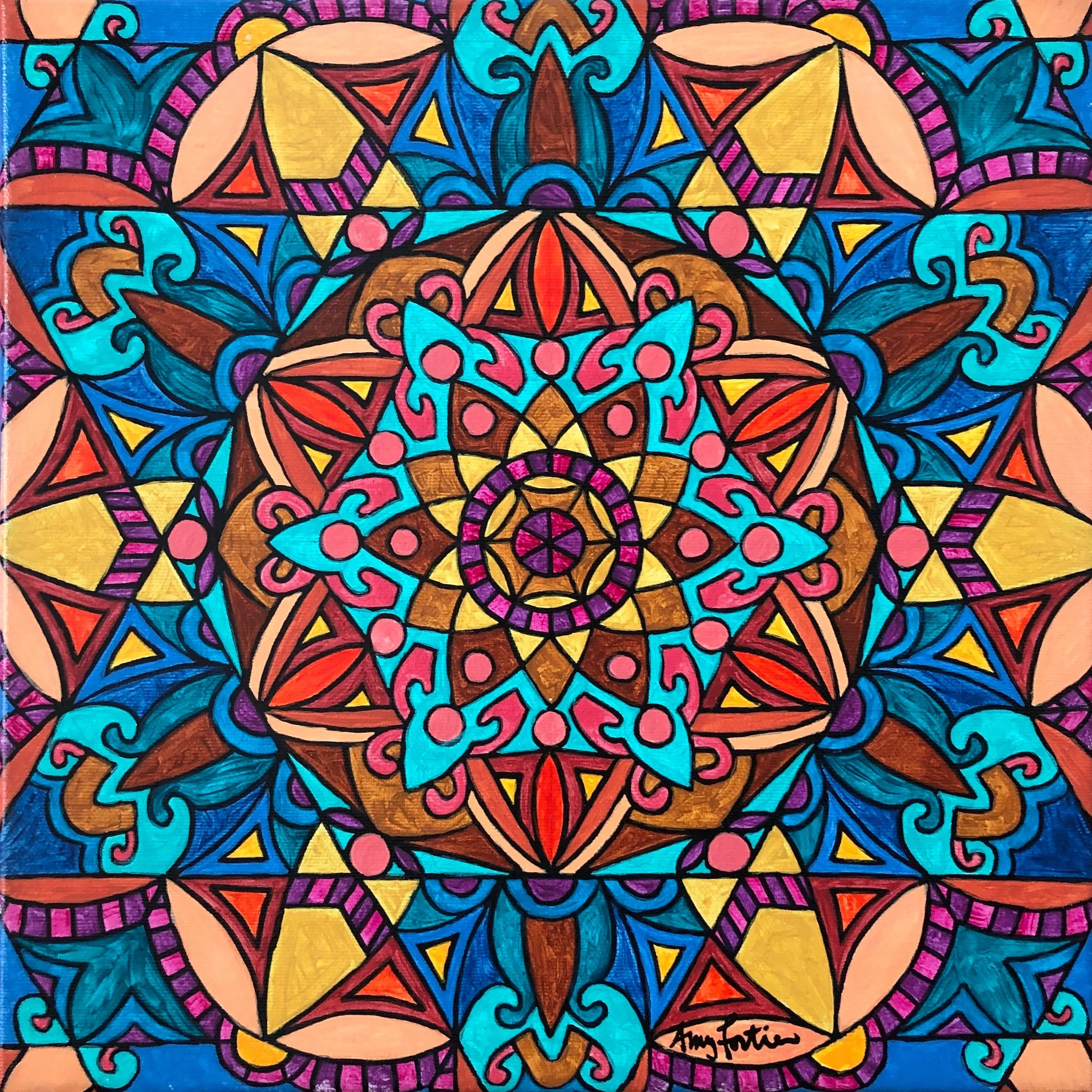 Morocco 2, 12 x 12”, acrylic on canvas, $150