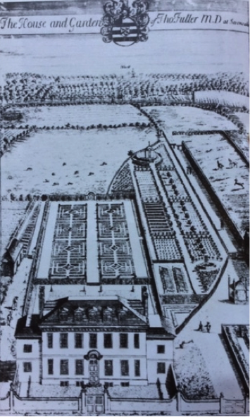 Fig. 3: The Red House when Owned by Dr Fuller (1688-1734), showing Knole in the background