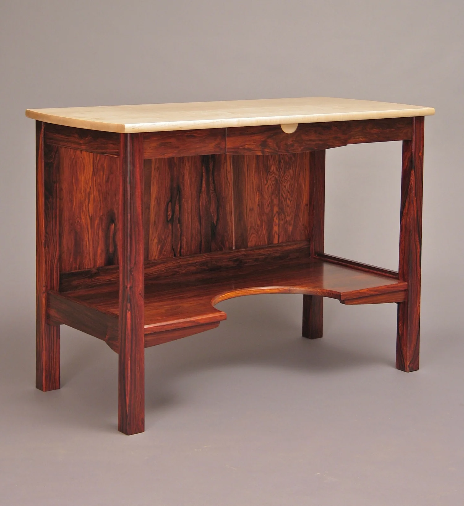 Lawlor desk - cocobolo, curly maple