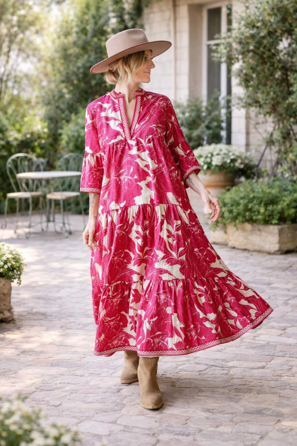 robe longue bohème fleurie fuchsia.PNG