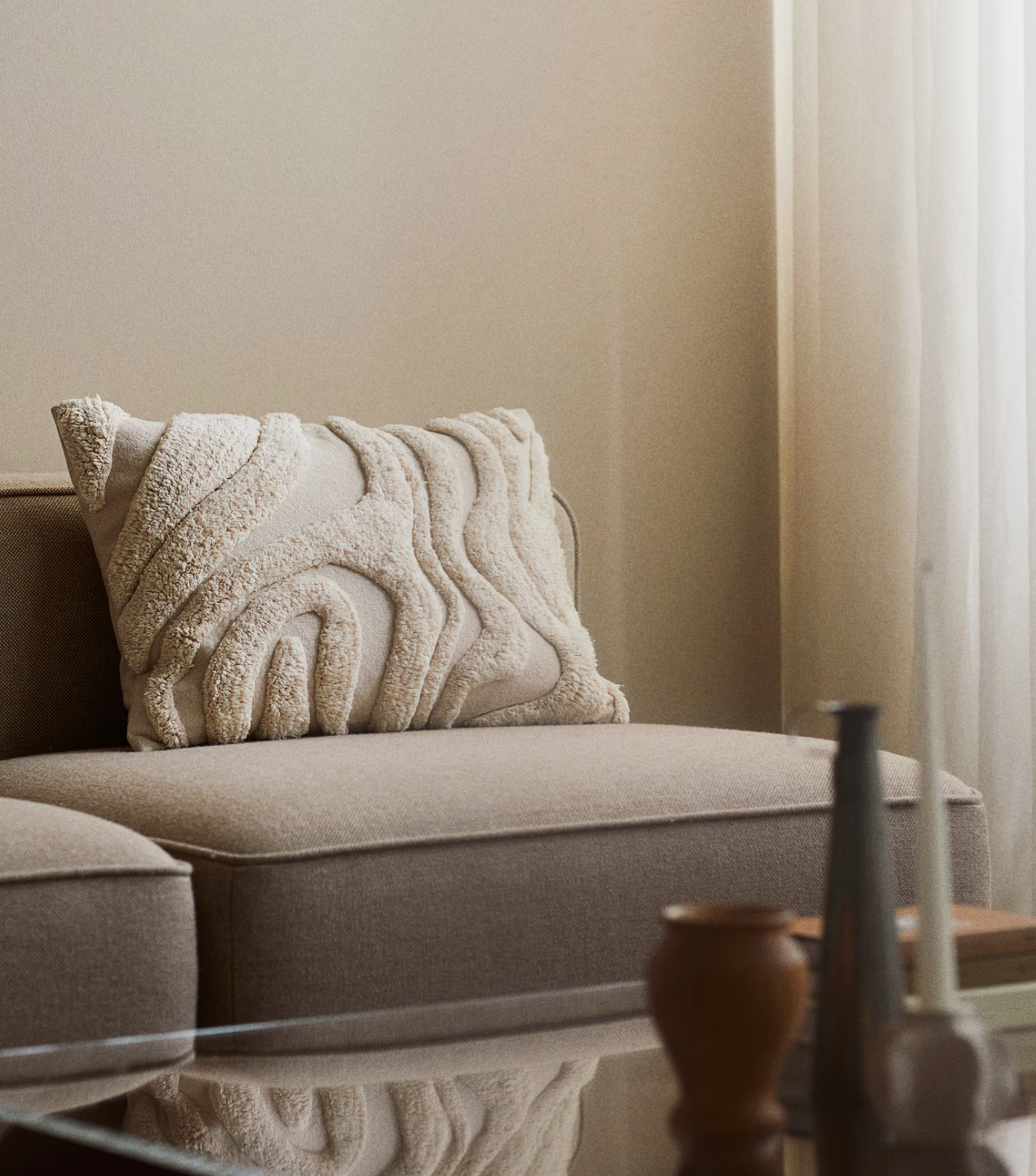 Housse de coussin en coton à motif H&M