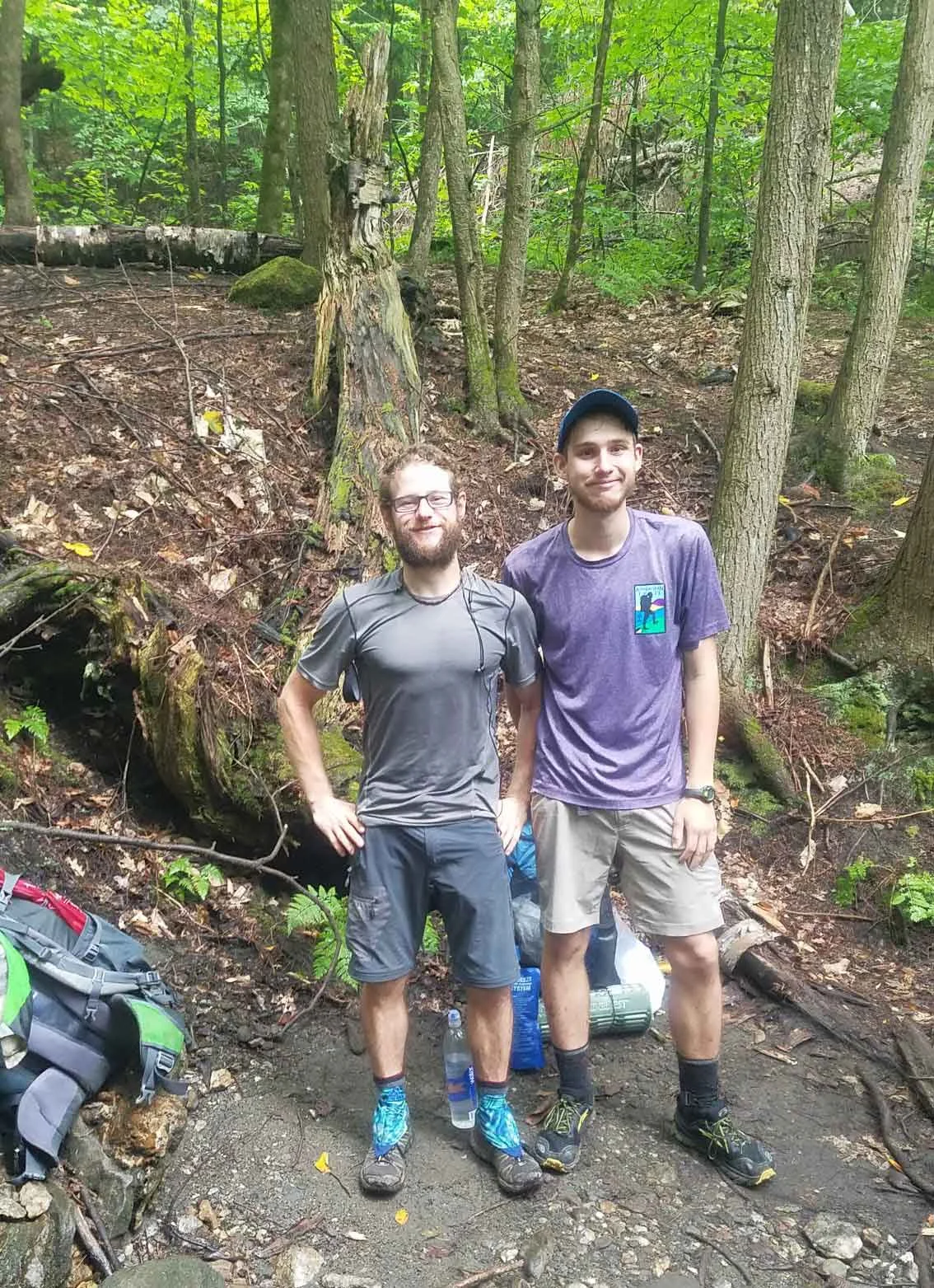 Blitz and Matthew Hiking on the Appalachian Trail