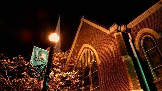 &quot;Streetlight Confessions&quot; #neonoir #dark #church #urban #grunge #spooky #southerngothic #americangothic #picoftheday