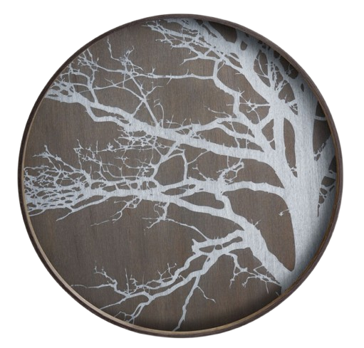white tree wooden tray