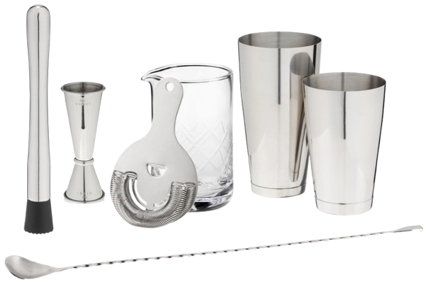 7 piece Stainless Barware Set