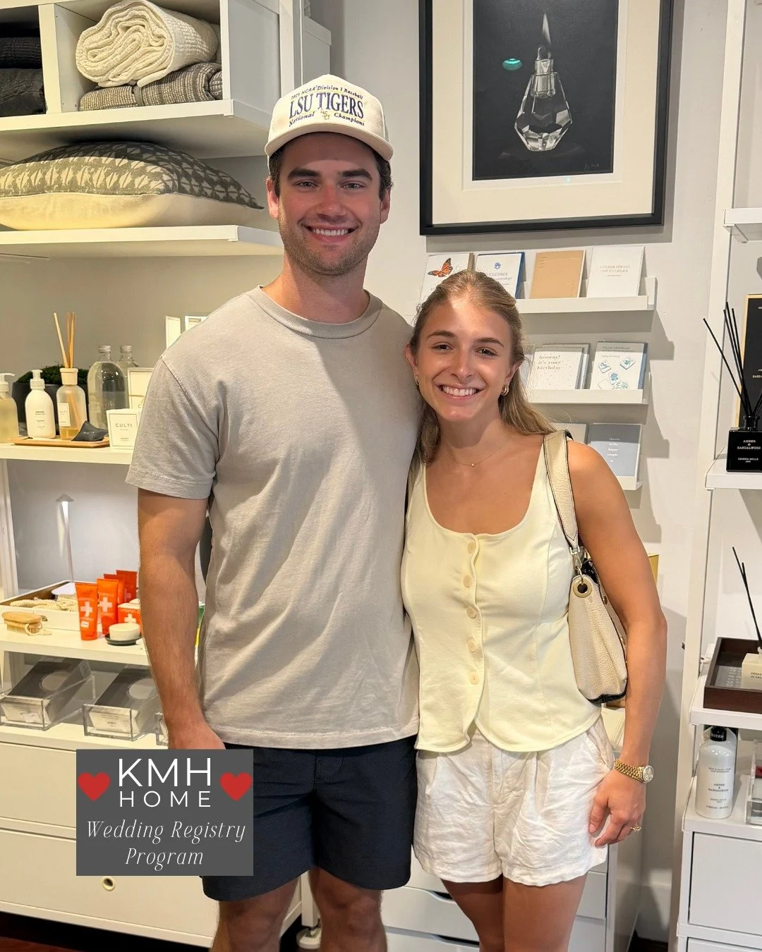 The best time was had while meeting with this sweet couple for their wedding registry selections! 🥂 We couldn&rsquo;t be more excited for Aimée &amp; Tyler as they begin this next chapter together, and are so grateful they chose KMH Home to be a sm