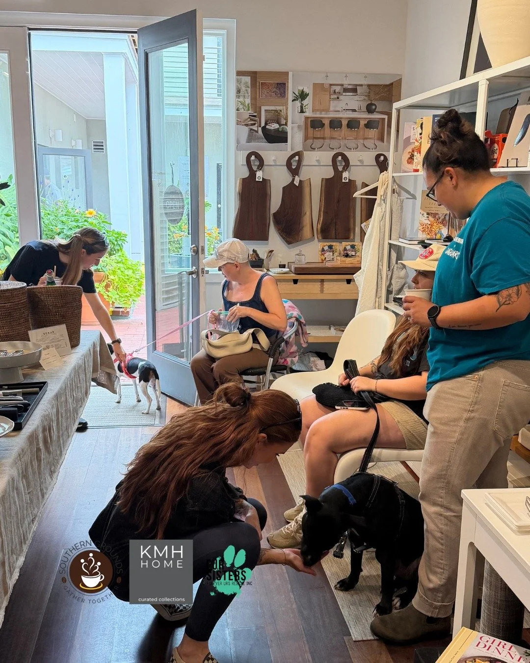 We loved having our FurSisters friends in-store this morning! 🐾 A big thank you to the FurSisters fosters and their adorable adoptable pups...Maggie, Ox + Bart are all looking for their furever homes through @fursistersjaxbch 🐶 Someone better adopt