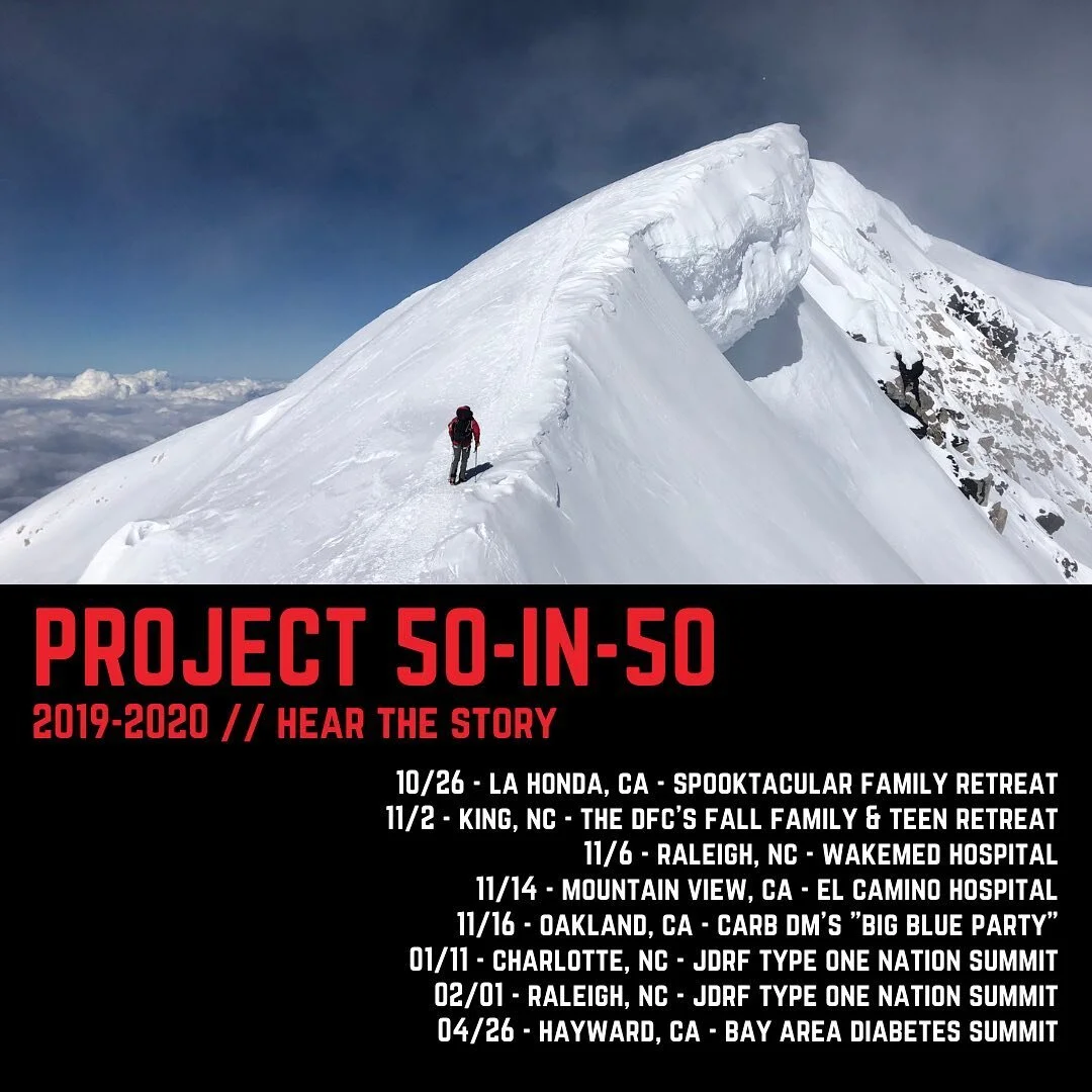 Hear the captivating story of how two regular guys living with type 1 diabetes overcame countless obstacles and persevered to complete one epic journey of climbing the HIGHEST PEAK in each of the 50 states in UNDER 50 days!
.
We&rsquo;re excited to b