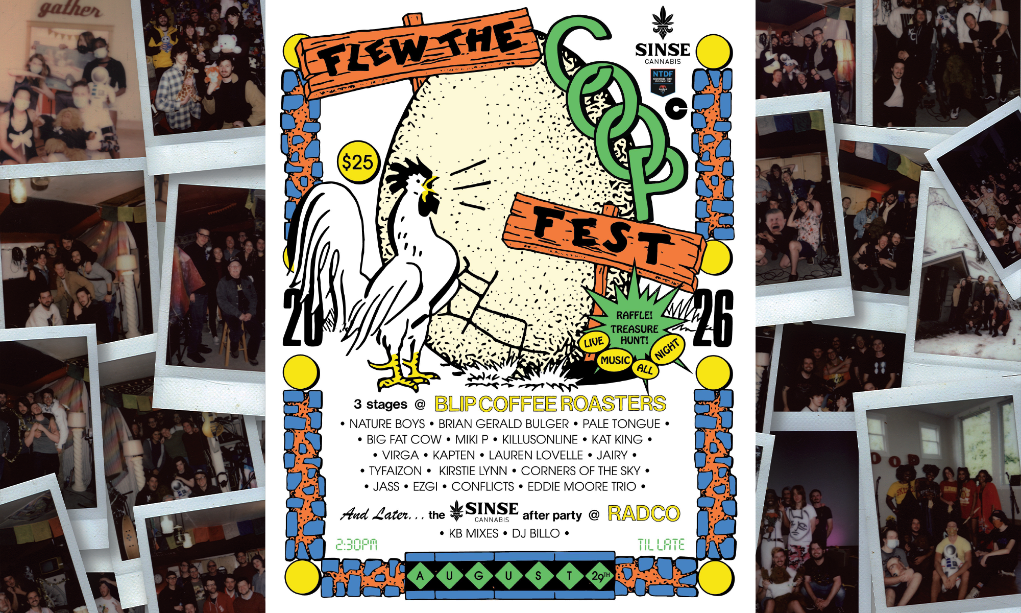 Flew The Coop Fest Poster and Lineup
