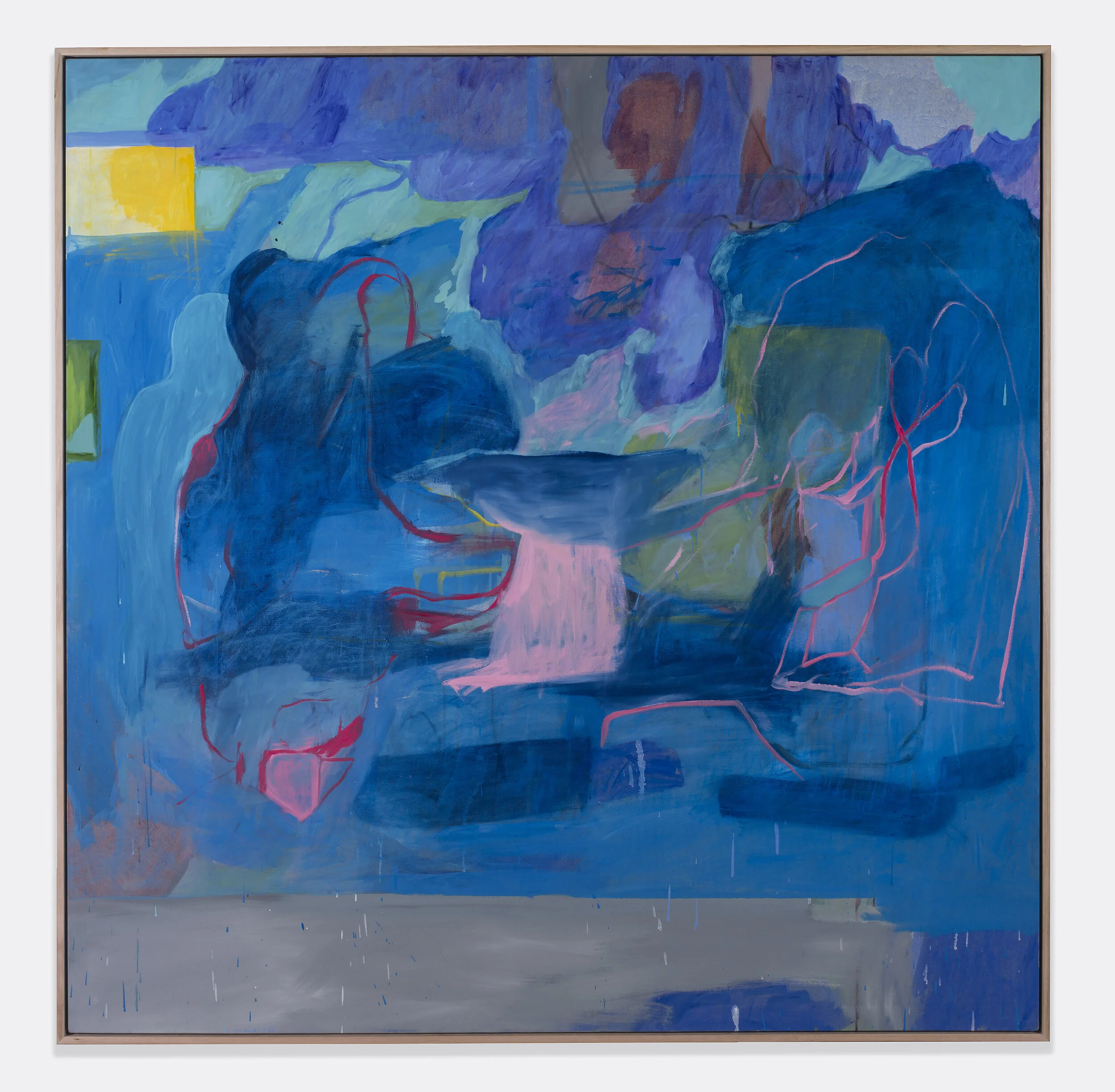 Loose/Still Life with Figure, Bowl and Cactus, oil on linen, 150 x 150 cm