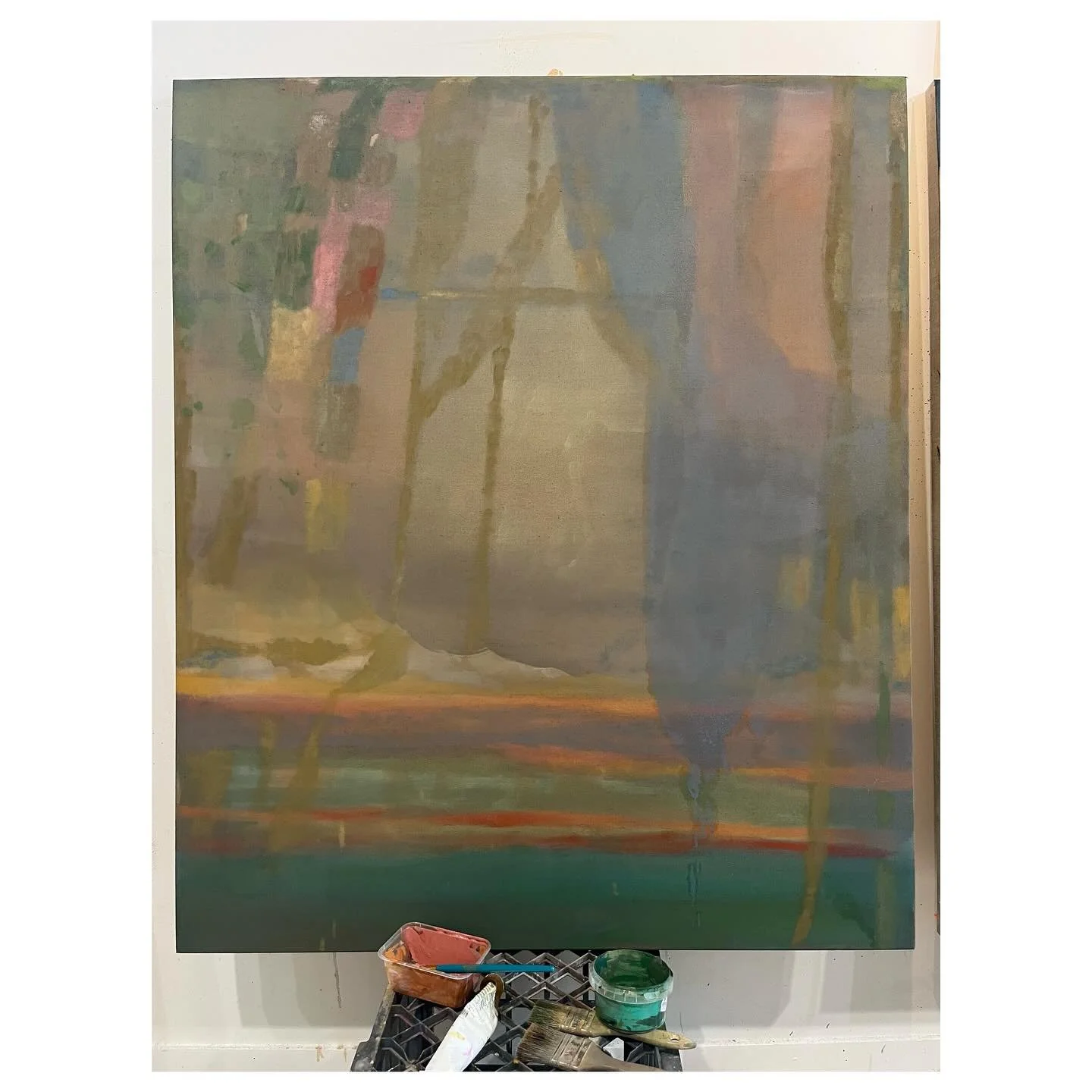 Back in the studio.. 🪟

Communal window 
97x115cm 
Oil on linen