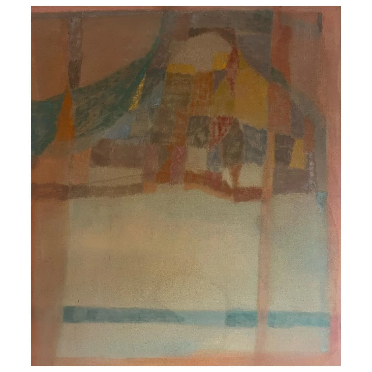 This work is now at the wonderful {Suite} Gallery in Auckland, New Zealand/Aotearoa @suite.co.nz 

The work is called Rangitoto Quilt and lightly references my early life living in Auckland and the Hauraki Gulf Islands, watching Rangitoto the dormant