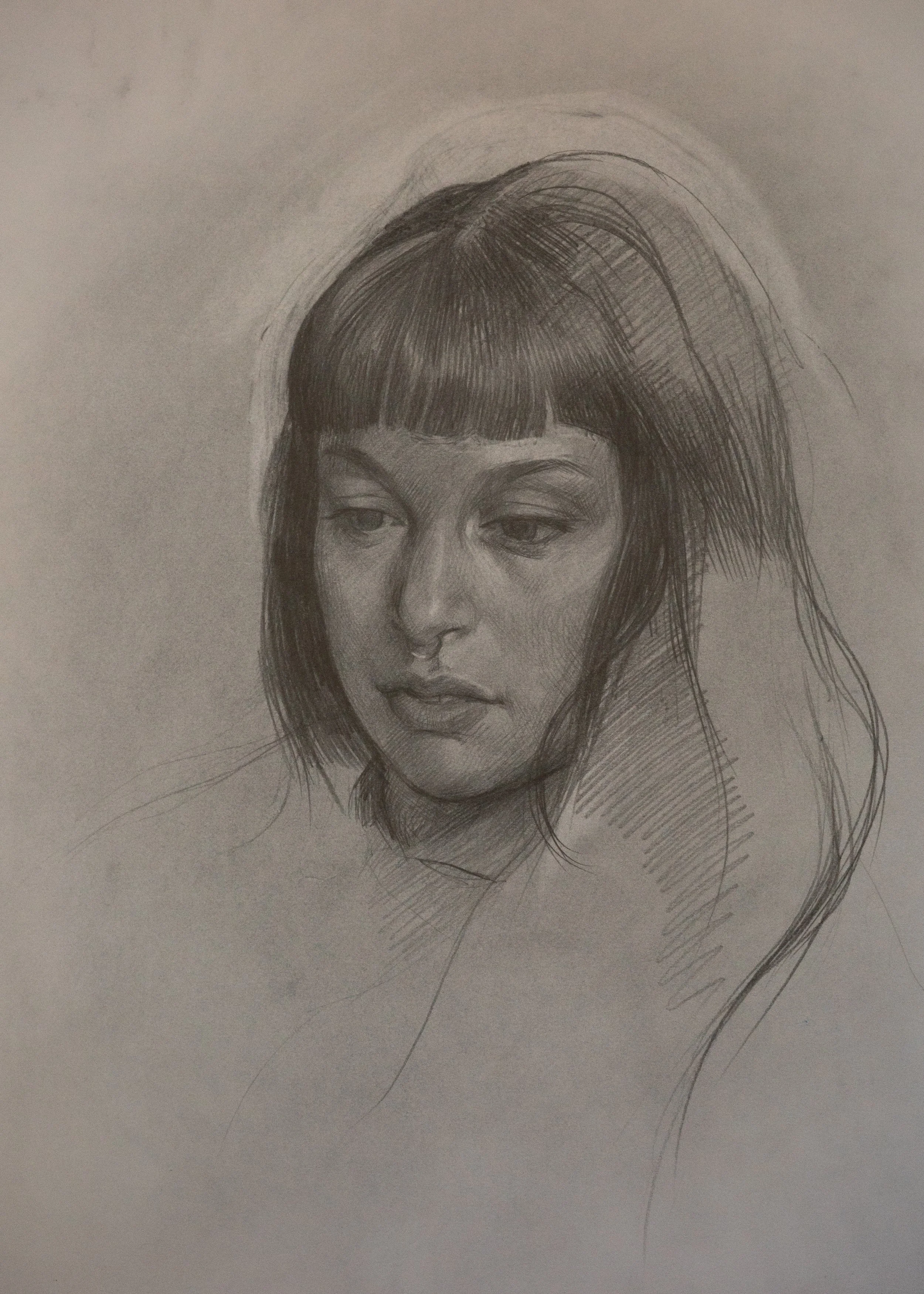 Woman with a fringe