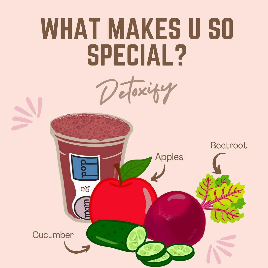 What makes U so special? 
Check out the key ingredients in our freshly-made juice &ldquo;Detoxify&rdquo; and start our detox life today! 

#momandpophk #juice #detox #detoxify #fruits