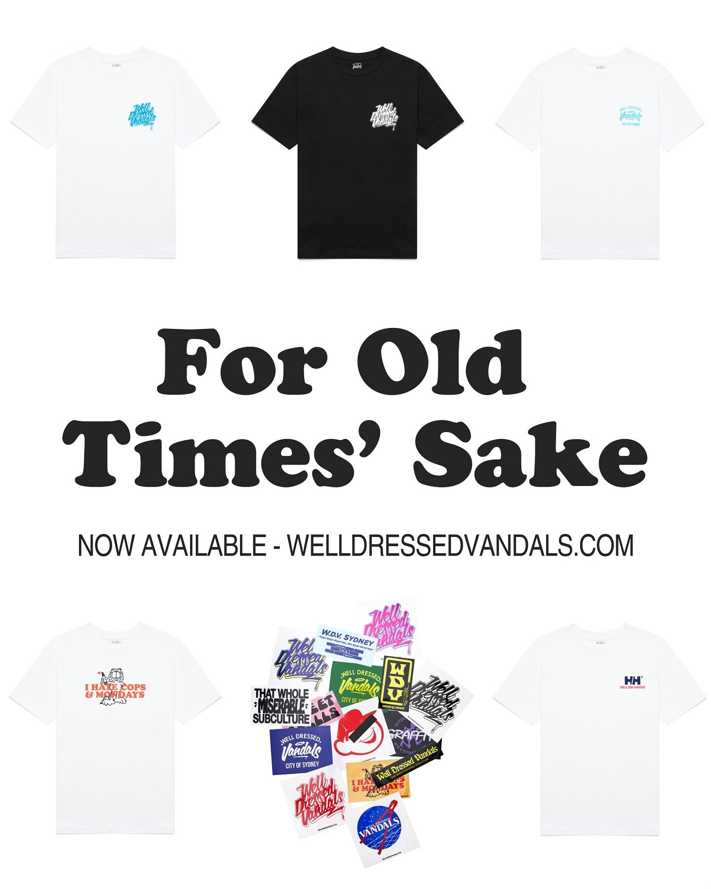 NOW AVAILABLE ONLINE 🔓
LOCAL / INTERNATIONAL SHIPPING 🌐
LIMITED RUN 🏃
WELLDRESSEDVANDALS.COM 💥