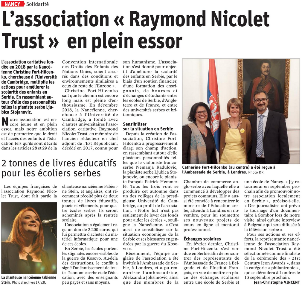 L’Est Républicain, August 2019, France.