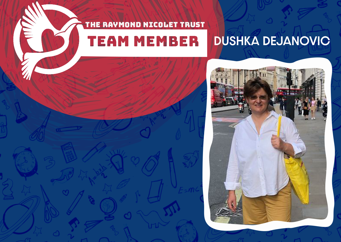 The RNT is delighted to welcome Dushka Dejanovic in the UK team!