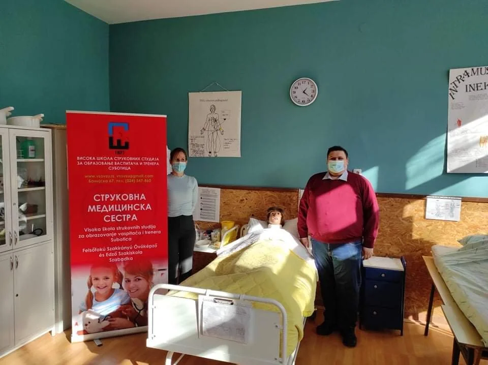 The RNT has purchased a patient care simulator  for the College of Vocational Studies for Preschool Teachers and Sports Trainers of Subotica