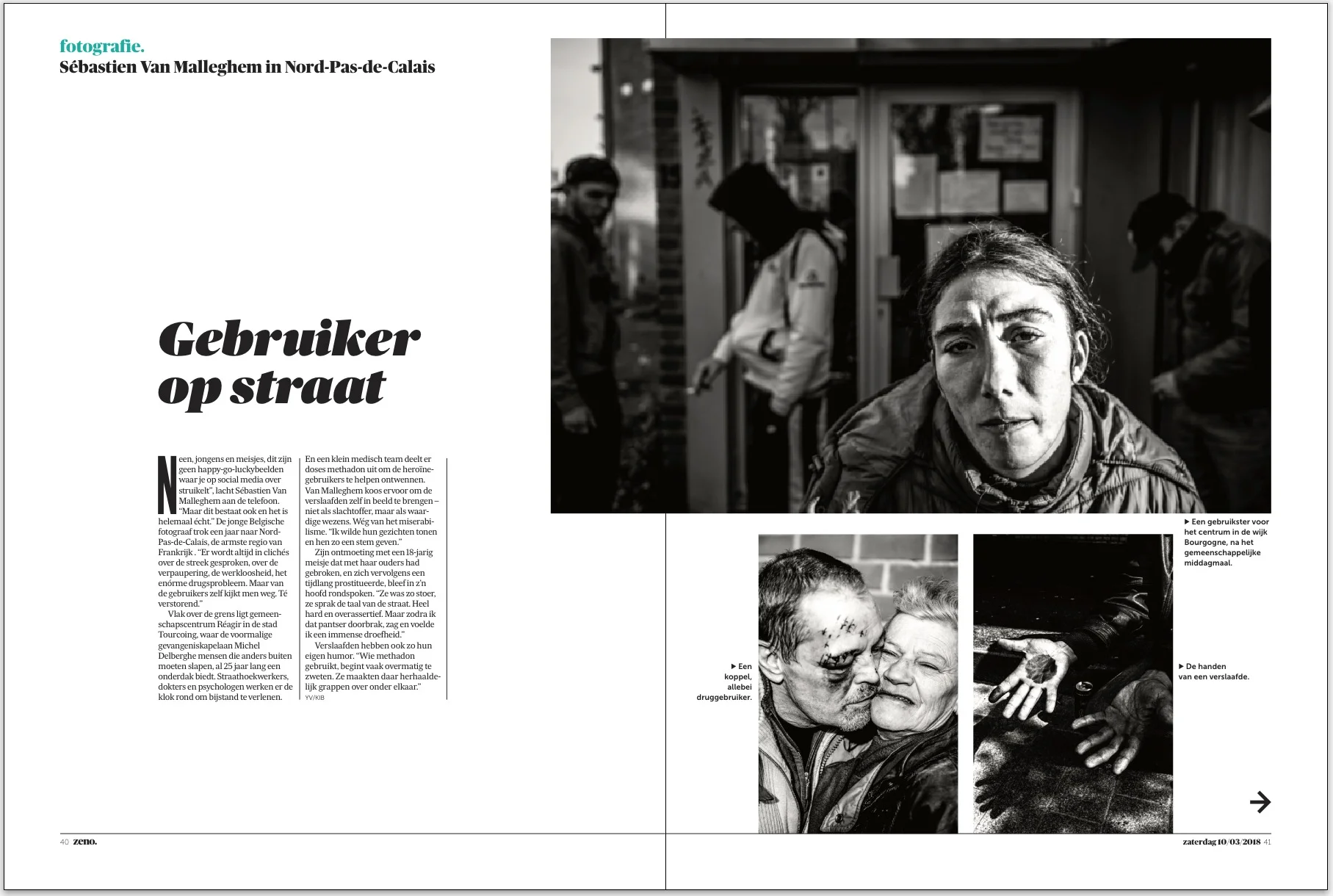 Reagir 8 pages for De Morgen