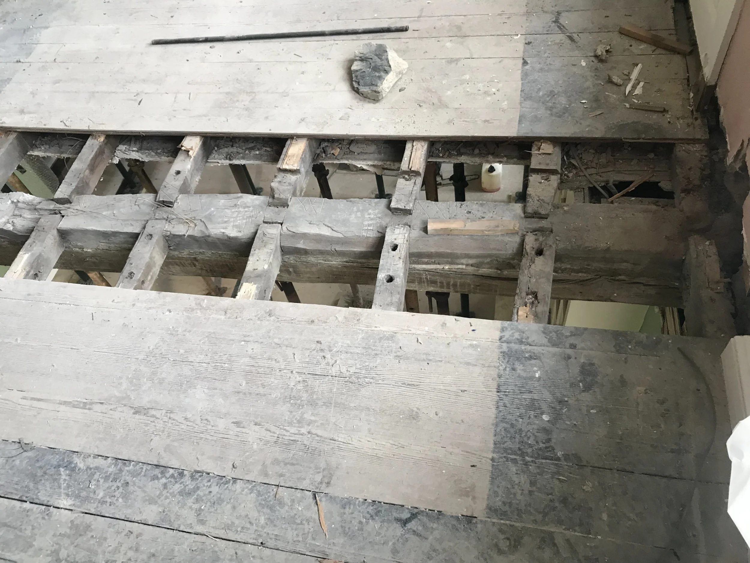 Site Progress - Floor Joists Exposed