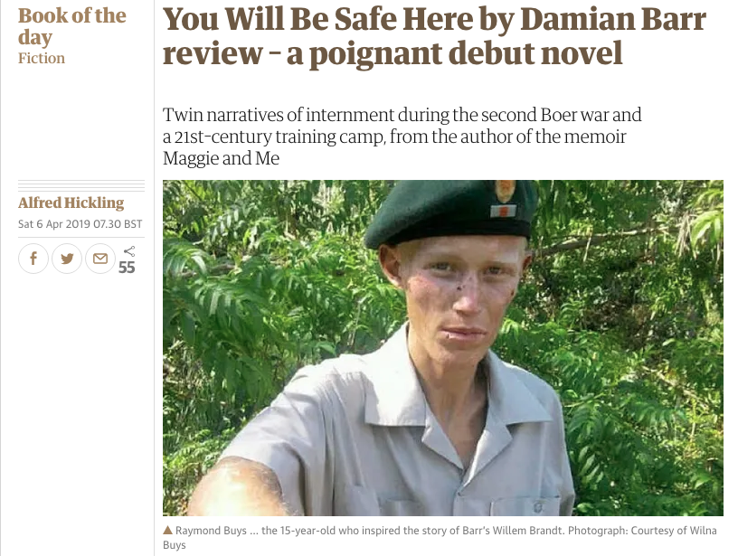 You Will Be Safe Here by Damian Barr - The Guardian's book of the day
