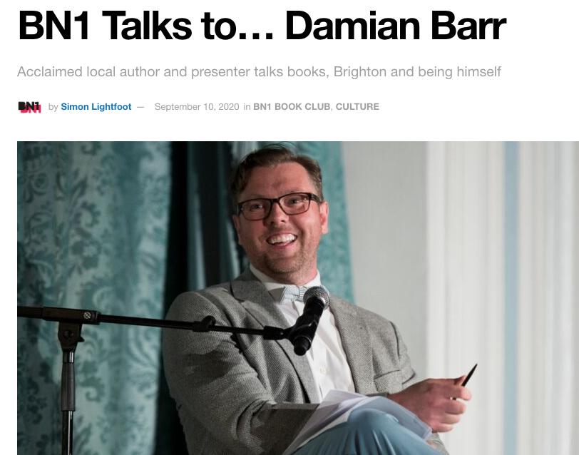 BN1 Magazine talks to... Damian Barr
