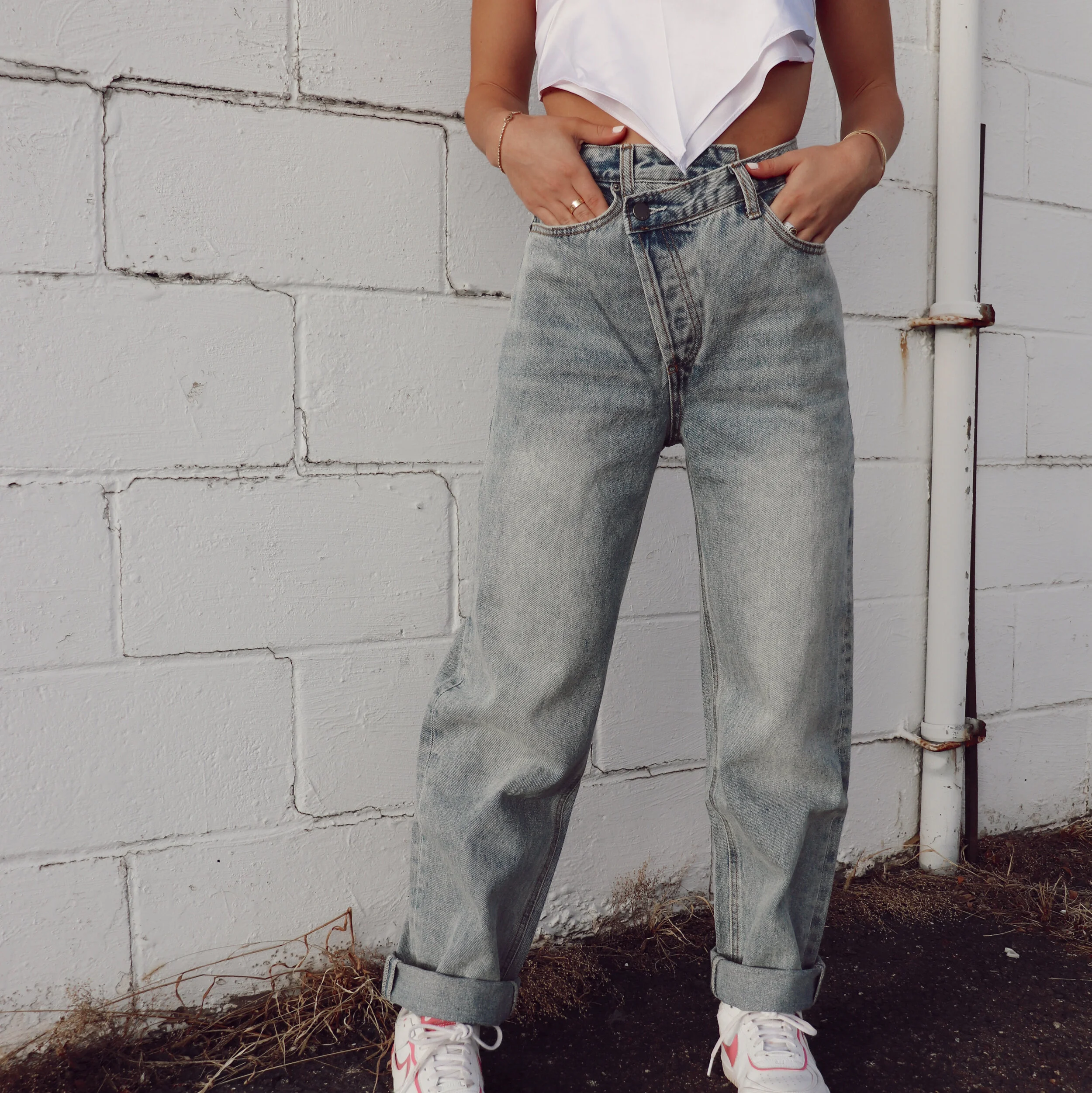 CHEYENNE ASYMMETRICAL JEANS — Colorful 