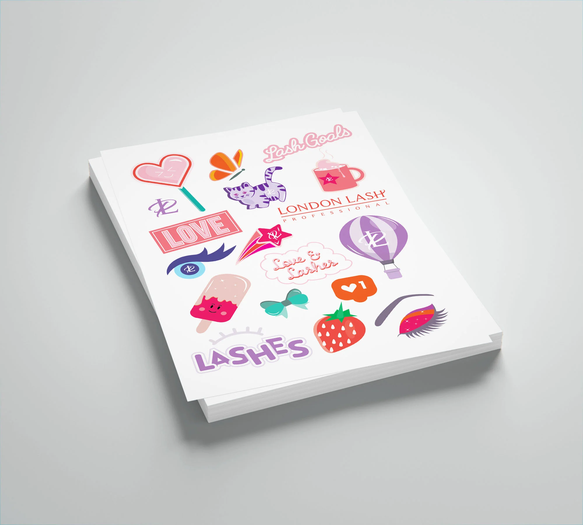 Summer promotional stickers