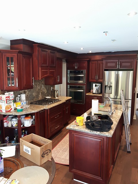 TUP Kitchen before dark red brown mahogany Streetsville.jpg