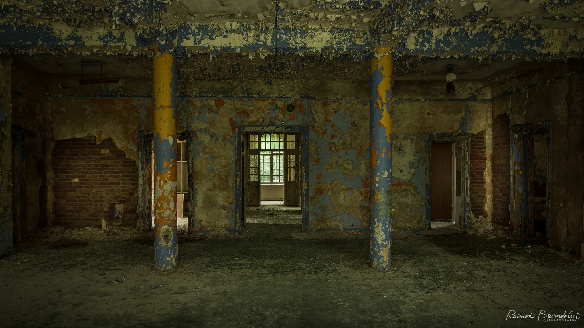 Entrance and hallway in a closed mental institution in Lier, Norway.