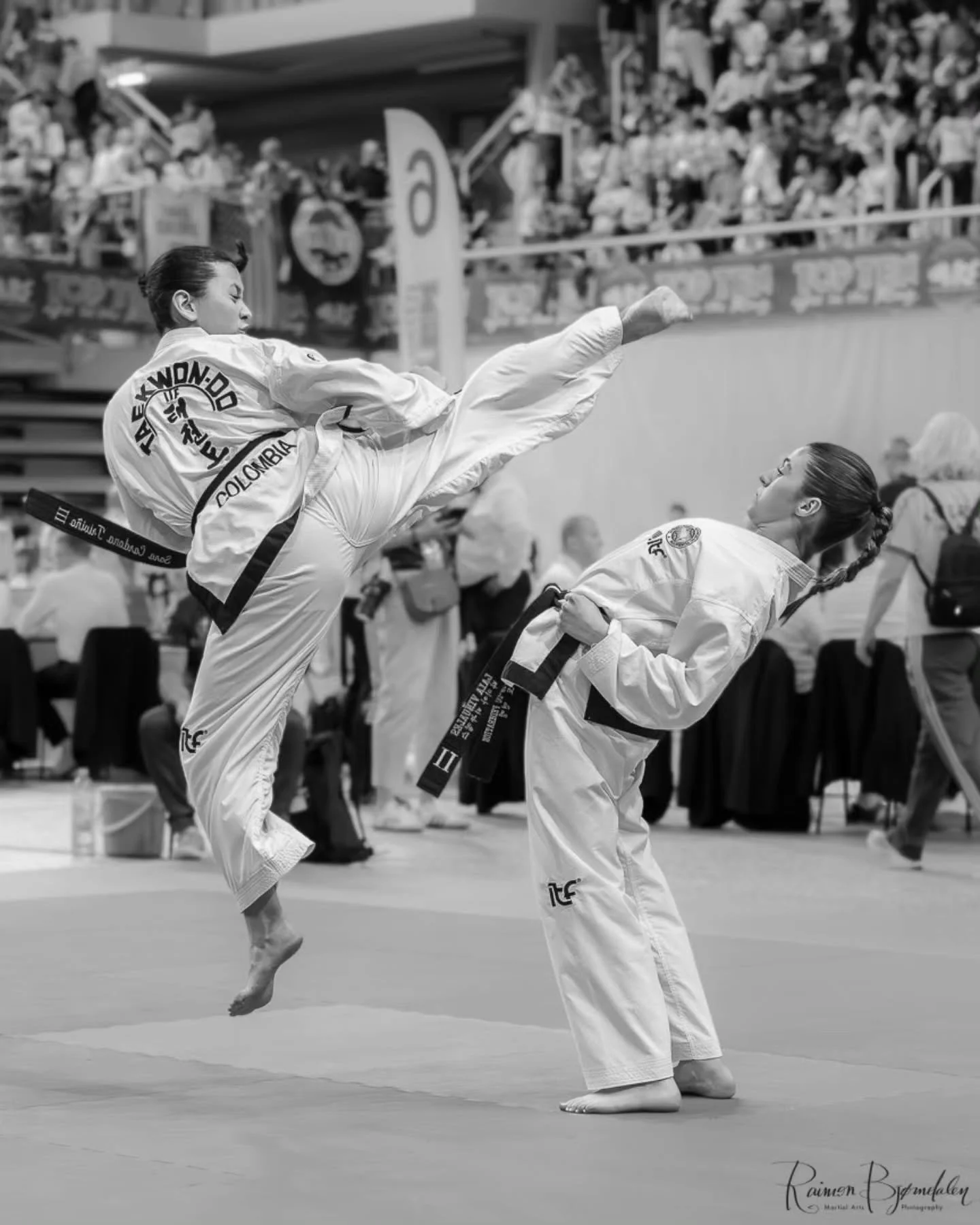 Some prearranged sparring from Colombia 🇨🇴
&bull;
&bull;
&bull;
&bull;
#@itfwtc2025 #itftaekwondo #martialarts