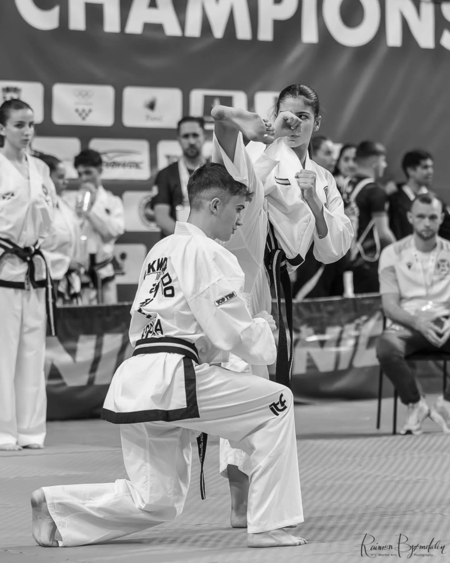 Prearranged traditional sparring. Espa&ntilde;a 🇪🇦
&bull;
&bull;
&bull;
&bull;
#@itfwtc2025 #itftaekwondo #martialarts