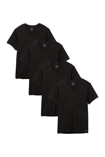 CALVIN KLEIN V-NECK TEES - PACK OF 4 FOR $21.97