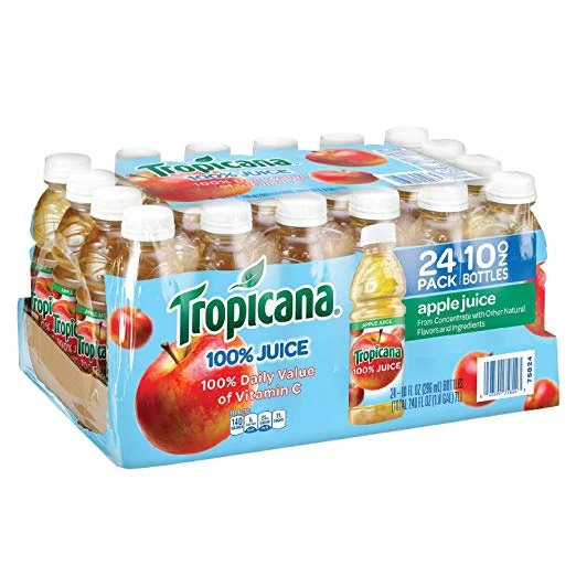 24 PACK OF TROPICANA APPLE JUICE FOR $10.48