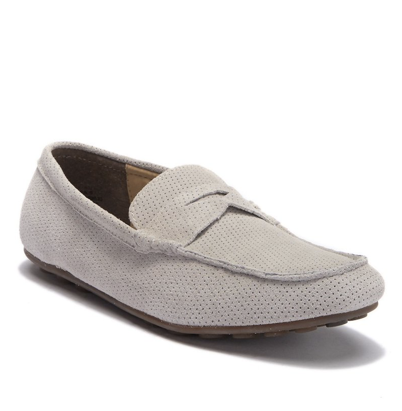 WALK-OVER WINSLOWE PERFORATED SUEDE PENNY LOAFERS FOR $19.00